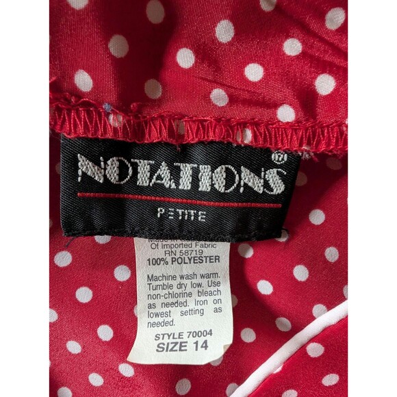 80s Red Polka Dot Short Sleeve Blouse, Vintage Womens Top Size L - Picture 10 of 10